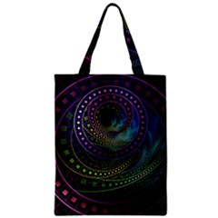 Oz The Great With Technicolor Fractal Rainbow Zipper Classic Tote Bag by jayaprime