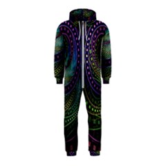 Oz The Great With Technicolor Fractal Rainbow Hooded Jumpsuit (kids) by jayaprime