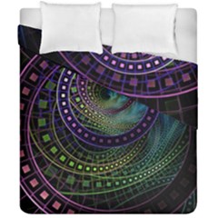 Oz The Great With Technicolor Fractal Rainbow Duvet Cover Double Side (california King Size) by jayaprime