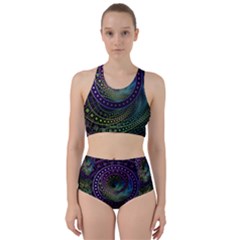 Oz The Great With Technicolor Fractal Rainbow Racer Back Bikini Set by jayaprime