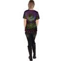 Oz the Great with Technicolor Fractal Rainbow Scrub Top View4