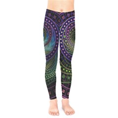 Oz The Great With Technicolor Fractal Rainbow Kids  Legging