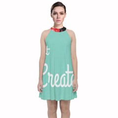 Bloem Logomakr 9f5bze Velvet Halter Neckline Dress  by createinc