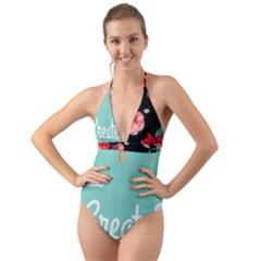 Bloem Logomakr 9f5bze Halter Cut-out One Piece Swimsuit