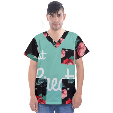 Bloem Logomakr 9f5bze Men s V-neck Scrub Top by createinc