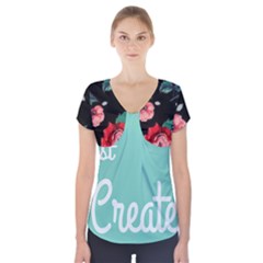 Bloem Logomakr 9f5bze Short Sleeve Front Detail Top by createinc