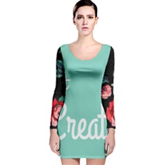 Bloem Logomakr 9f5bze Long Sleeve Velvet Bodycon Dress