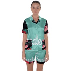 Bloem Logomakr 9f5bze Satin Short Sleeve Pyjamas Set