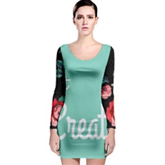 Bloem Logomakr 9f5bze Long Sleeve Bodycon Dress by createinc