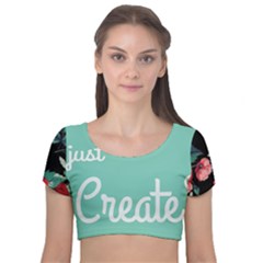 Bloem Logomakr 9f5bze Velvet Crop Top