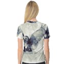 Cute Owl In Watercolor V-Neck Sport Mesh Tee View2