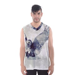 Cute Owl In Watercolor Men s Basketball Tank Top by FantasyWorld7