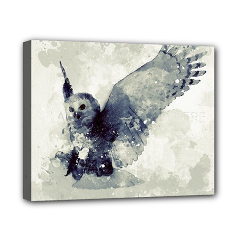 Cute Owl In Watercolor Canvas 10  X 8  by FantasyWorld7