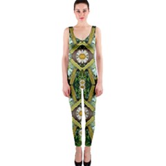 Bread Sticks And Fantasy Flowers In A Rainbow Onepiece Catsuit by pepitasart