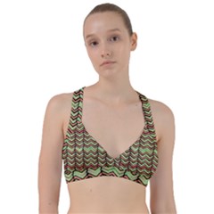 Zig Zag Multicolored Ethnic Pattern Sweetheart Sports Bra by dflcprintsclothing