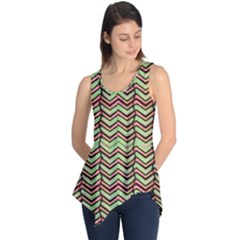 Zig Zag Multicolored Ethnic Pattern Sleeveless Tunic by dflcprintsclothing