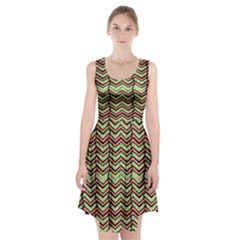 Zig Zag Multicolored Ethnic Pattern Racerback Midi Dress by dflcprintsclothing