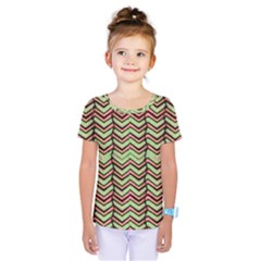 Zig Zag Multicolored Ethnic Pattern Kids  One Piece Tee