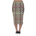 Zig Zag Multicolored Ethnic Pattern Velvet Midi Pencil Skirt View2