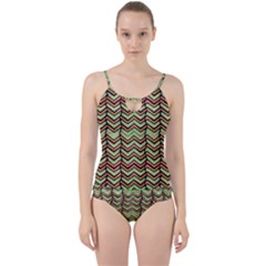 Zig Zag Multicolored Ethnic Pattern Cut Out Top Tankini Set by dflcprintsclothing