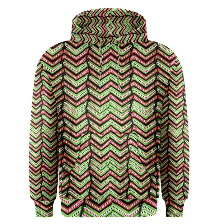 Zig Zag Multicolored Ethnic Pattern Men s Pullover Hoodie