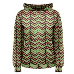 Zig Zag Multicolored Ethnic Pattern Women s Pullover Hoodie by dflcprintsclothing