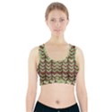 Zig Zag Multicolored Ethnic Pattern Sports Bra With Pocket View1