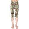 Zig Zag Multicolored Ethnic Pattern Kids  Capri Leggings  View1