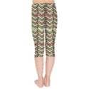 Zig Zag Multicolored Ethnic Pattern Kids  Capri Leggings  View2