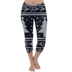 Ugly Christmas Sweater Capri Winter Leggings  by Valentinaart