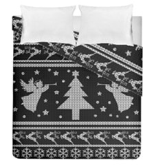 Ugly Christmas Sweater Duvet Cover Double Side (queen Size) by Valentinaart