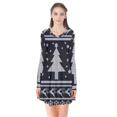 Ugly Christmas Sweater Flare Dress by Valentinaart