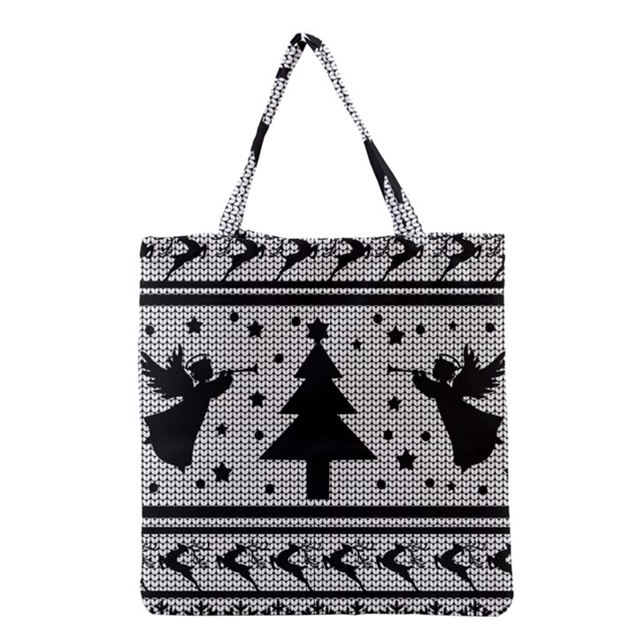 Ugly Christmas Sweater Grocery Tote Bag