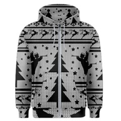 Ugly Christmas Sweater Men s Zipper Hoodie by Valentinaart