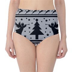 Ugly Christmas Sweater High-waist Bikini Bottoms by Valentinaart