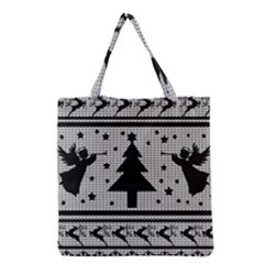 Ugly Christmas Sweater Grocery Tote Bag by Valentinaart