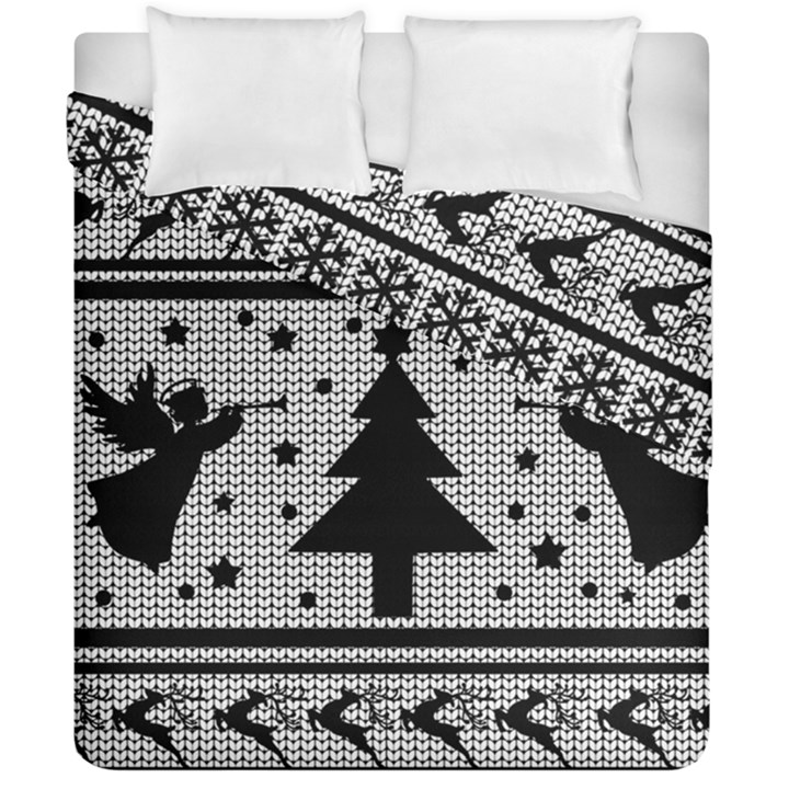 Ugly Christmas Sweater Duvet Cover Double Side (California King Size)