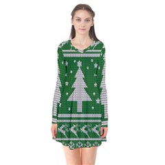 Ugly Christmas Sweater Flare Dress by Valentinaart