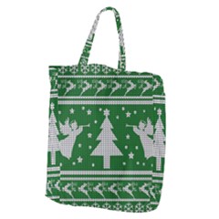 Ugly Christmas Sweater Giant Grocery Zipper Tote by Valentinaart