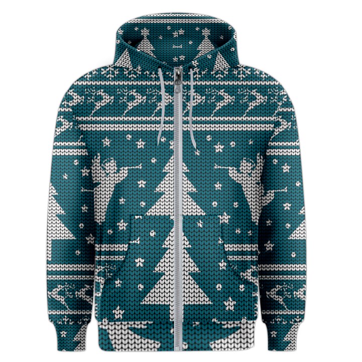 Ugly Christmas Sweater Men s Zipper Hoodie