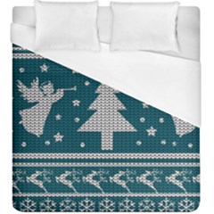 Ugly Christmas Sweater Duvet Cover (king Size) by Valentinaart