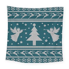 Ugly Christmas Sweater Square Tapestry (large) by Valentinaart