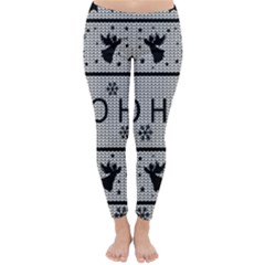 Ugly Christmas Sweater Classic Winter Leggings by Valentinaart