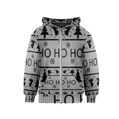 Ugly Christmas Sweater Kids  Zipper Hoodie