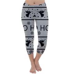 Ugly Christmas Sweater Capri Winter Leggings  by Valentinaart