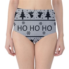 Ugly Christmas Sweater High-waist Bikini Bottoms by Valentinaart