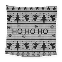 Ugly Christmas Sweater Square Tapestry (large) by Valentinaart