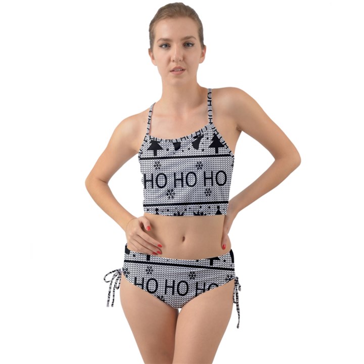 Ugly Christmas Sweater Mini Tank Bikini Set