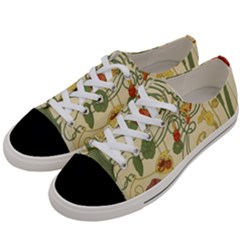 Floral Art Nouveau Women s Low Top Canvas Sneakers by NouveauDesign