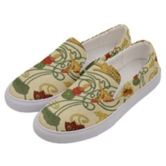 Floral Art Nouveau Men s Canvas Slip Ons by NouveauDesign